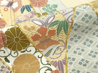 平和屋着物●豪華色留袖　駒刺繍　几帳宝尽くし花文　金彩　正絹　逸品　DABI2639ud