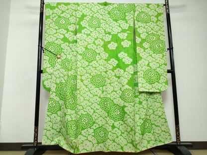 平和屋着物●豪華振袖　総絞り　花尽くし文　正絹　逸品　DABI2641ud