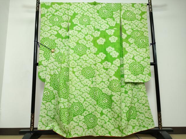 平和屋着物●豪華振袖　総絞り　花尽くし文　正絹　逸品　DABI2641ud