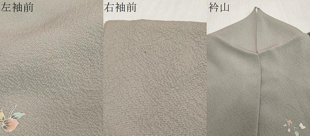平和屋着物●上質な小紋　草花文　正絹　逸品　DABI2645ud