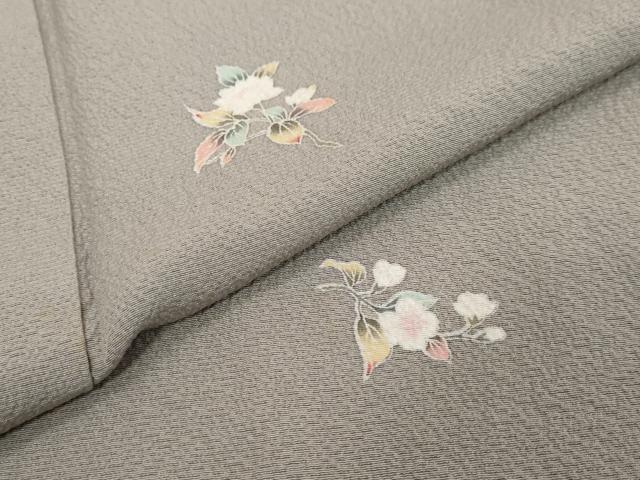 平和屋着物●上質な小紋　草花文　正絹　逸品　DABI2645ud