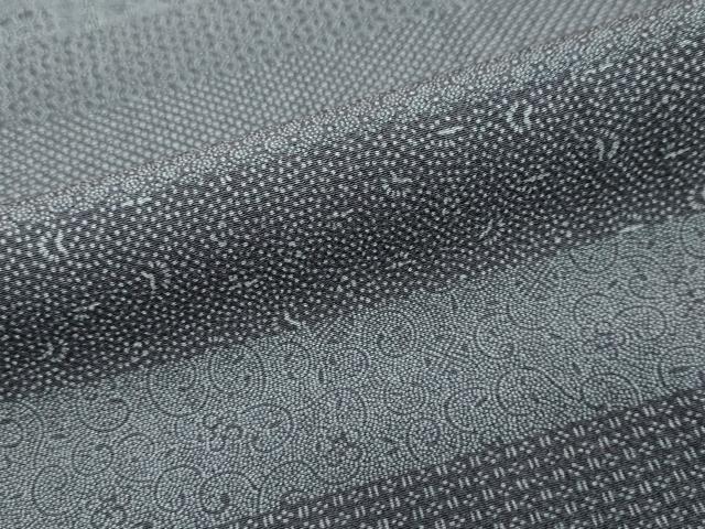 平和屋着物●江戸小紋　作家物　百柄　横段草花文　正絹　逸品　DABI2648ud