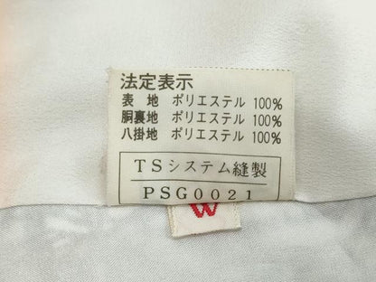 平和屋着物●小紋　切嵌草葉文　黒地　洗える着物　DABI2661ud