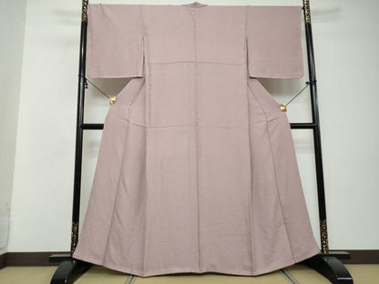 平和屋着物●上質な色無地　草花地紋　浅紫色　正絹　逸品　未使用　DABI2669ud