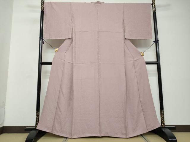 平和屋着物●上質な色無地　草花地紋　浅紫色　正絹　逸品　未使用　DABI2669ud