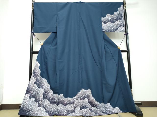 平和屋着物●訪問着　霞文　ロング丈　洗える着物　DABI2674ud