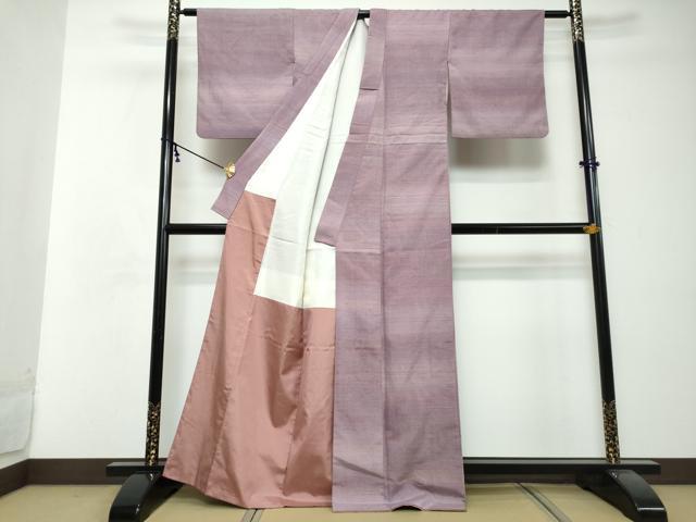平和屋着物●上質な紬　霞文　正絹　逸品　DABI2676ud