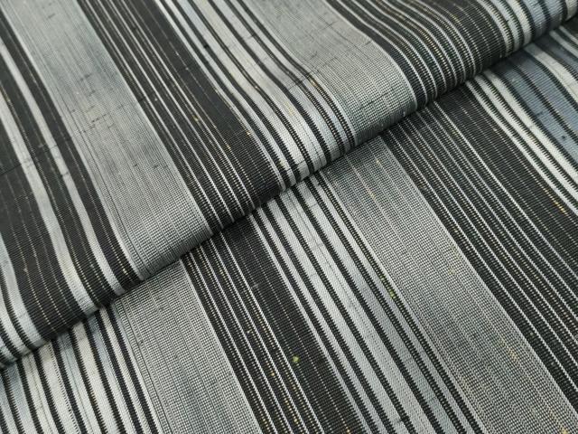 平和屋着物●上質な紬　変わり縞　正絹　逸品　未使用　DABI2680ud