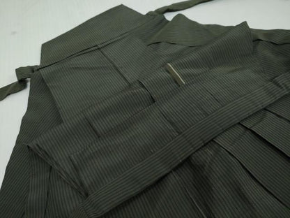 平和屋着物●男性　馬乗り袴　縞　正絹　逸品　DABI2687ud