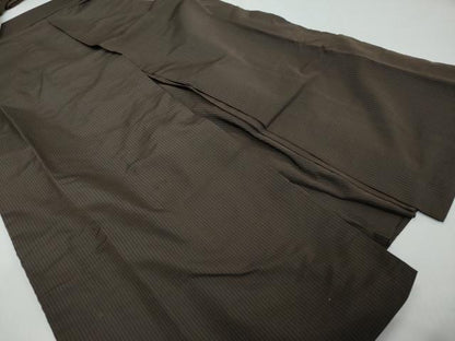 平和屋着物●男性　馬乗り袴　縞　正絹　逸品　DABI2689ud