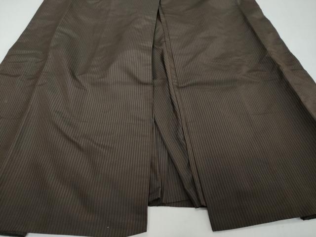 平和屋着物●男性　馬乗り袴　縞　正絹　逸品　DABI2689ud