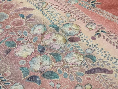 平和屋着物●訪問着　辻が花　暈し染め　金彩　正絹　逸品　DABI2692ud