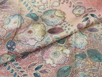 平和屋着物●訪問着　辻が花　暈し染め　金彩　正絹　逸品　DABI2692ud