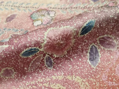 平和屋着物●訪問着　辻が花　暈し染め　金彩　正絹　逸品　DABI2692ud