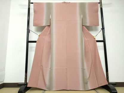 平和屋着物●上質な小紋　霞文　暈し染め　正絹　逸品　DABI2694ud