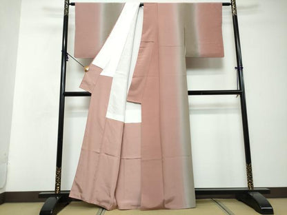平和屋着物●上質な小紋　霞文　暈し染め　正絹　逸品　DABI2694ud