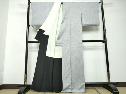平和屋着物●上質な小紋　作家物　霞文　正絹　逸品　DABI2696ud