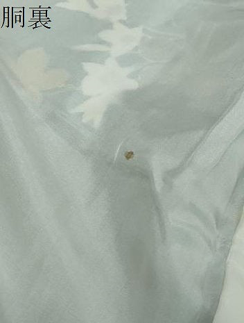 平和屋着物●豪華振袖　作家物　風景草花文　シルエット　暈し染め　金彩　金通し地　正絹　逸品　DABI2697ud
