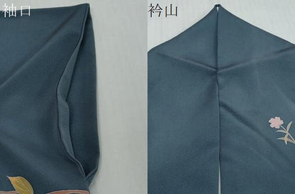 平和屋着物●訪問着　友禅　作家物　草花文　暈し染め　正絹　逸品　DABI2698ud