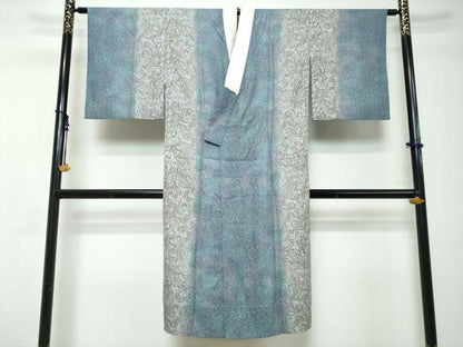 平和屋着物●長襦袢　無双仕立て　墨流し霞文　暈し染め　正絹　逸品　DABI2701ud