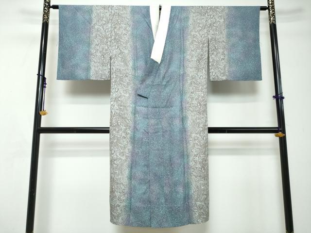 平和屋着物●長襦袢　無双仕立て　墨流し霞文　暈し染め　正絹　逸品　DABI2701ud