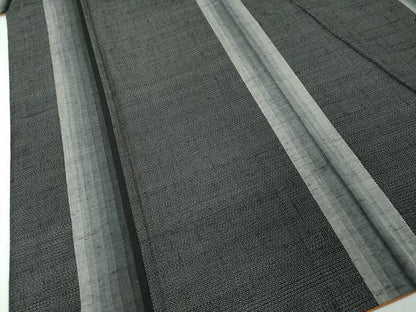 平和屋着物●結城紬　100亀甲　霞間道　正絹　逸品　DABI2707ud