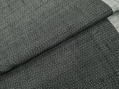 平和屋着物●結城紬　100亀甲　霞間道　正絹　逸品　DABI2707ud