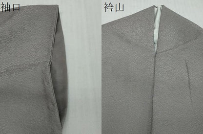 平和屋着物●上質な色無地　花尽くし地紋　藤色　正絹　逸品　DABI2713ud