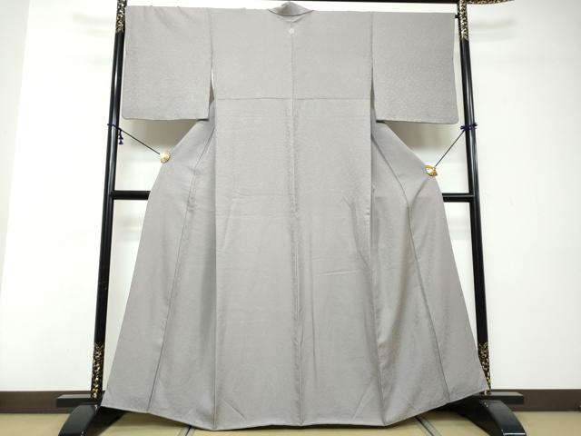 平和屋着物●上質な色無地　花尽くし地紋　藤色　正絹　逸品　DABI2713ud