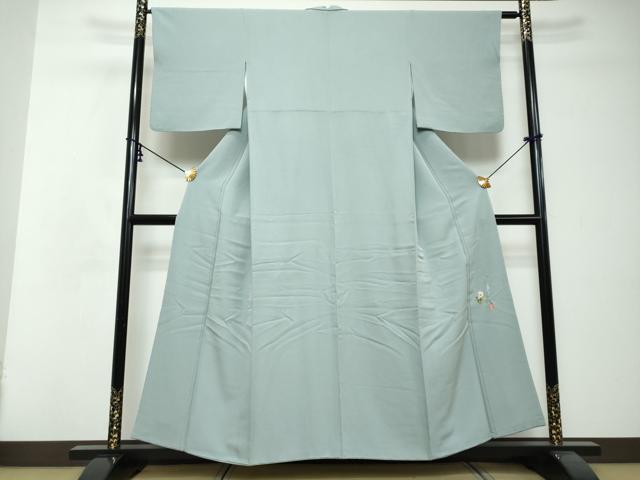 平和屋着物●本草木染作家　瑞鳳　色無地　空色　正絹　逸品　DABI2714ud