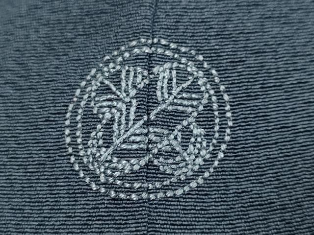 平和屋着物●上質な色無地　紺色　正絹　逸品　DABI2718ud