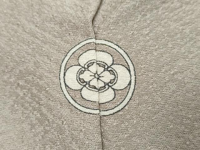 平和屋着物●本加賀友禅作家　押田正義監修　色無地　紗綾型地紋　薄梅鼠色　正絹　逸品　DABI2720ud