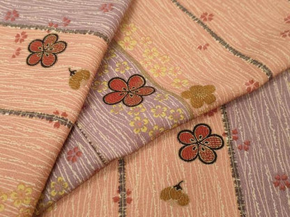 平和屋着物●上質な小紋　舞花文　金彩　正絹　逸品　DABI2723ud