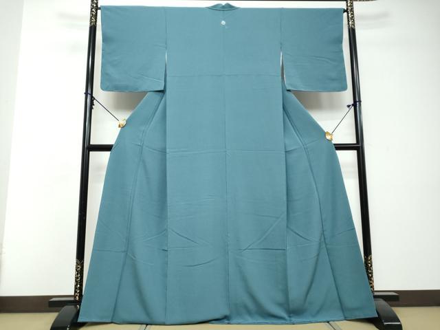平和屋着物●上質な色無地　藍色　正絹　逸品　未使用　DABI2725ud