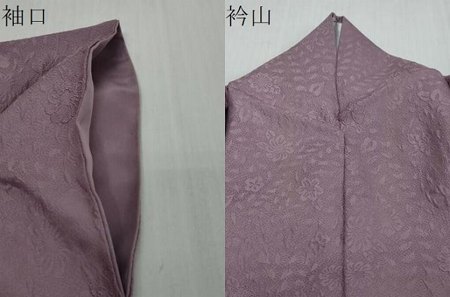 平和屋着物●上質な色無地　辻が花地紋　浅紫色　正絹　逸品　DABI2732ud