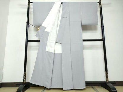 平和屋着物●上質な色無地　暁鼠色　正絹　逸品　未使用　DABI2733ud