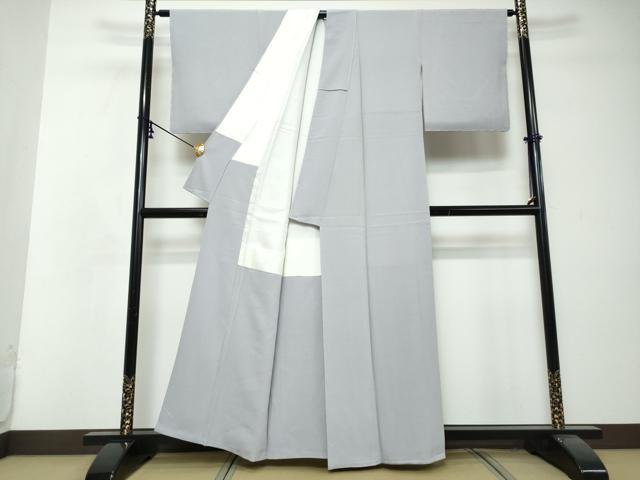 平和屋着物●上質な色無地　暁鼠色　正絹　逸品　未使用　DABI2733ud