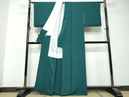 平和屋着物●上質な色無地　百入茶色　正絹　逸品　未使用　DABI2734ud