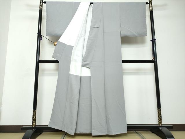 平和屋着物●上質な色無地　藤鼠色　正絹　逸品　未使用　DABI2736ud