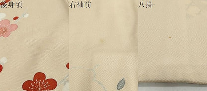 平和屋着物●訪問着　御所車花鳥文　暈し染め　金彩　正絹　逸品　DABI2746ud