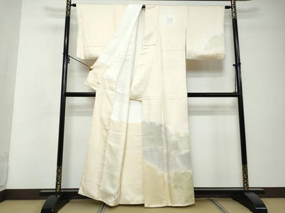 平和屋着物●訪問着　吉祥雪輪草花文　暈し染め　金彩　さが美扱い　正絹　逸品　DABI2750ud