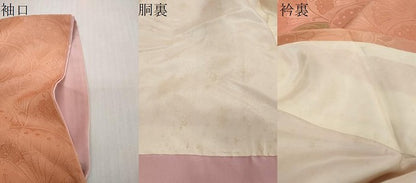平和屋着物●訪問着　地紋起こし　青海波舞蝶文　暈し染め　正絹　逸品　DABI2752ud