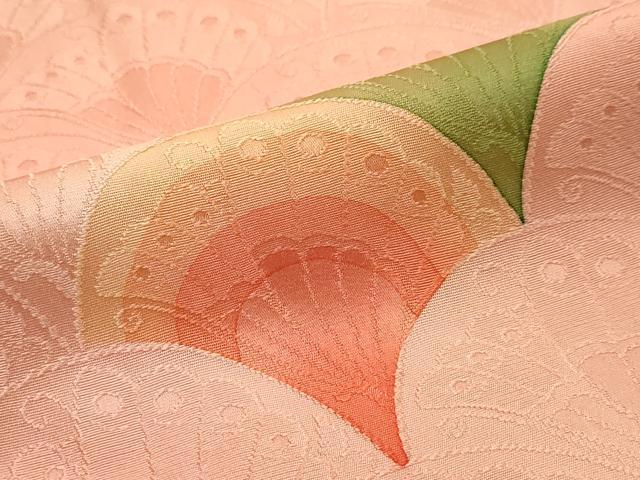 平和屋着物●訪問着　地紋起こし　青海波舞蝶文　暈し染め　正絹　逸品　DABI2752ud
