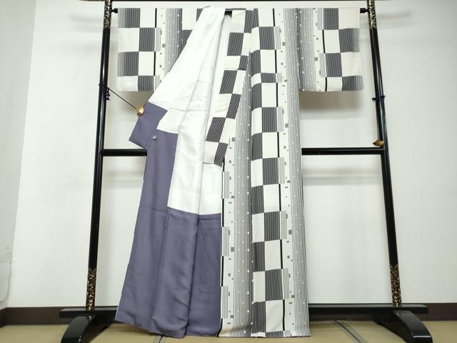 平和屋着物●上質な小紋　箔散らし文　正絹　逸品　未使用　DABI2754ud