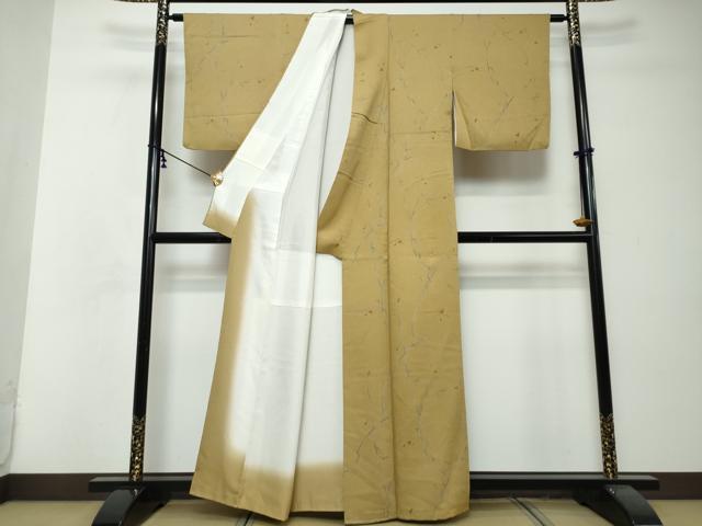 平和屋着物●上質な小紋　枝花文　正絹　逸品　DABI2756ud