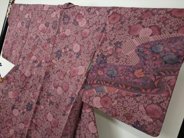 平和屋着物●訪問着　辻が花　正絹　逸品　DABI2758ud