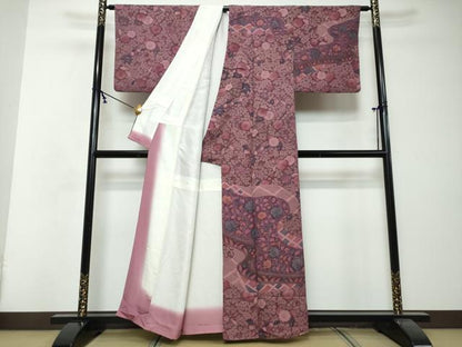 平和屋着物●訪問着　辻が花　正絹　逸品　DABI2758ud