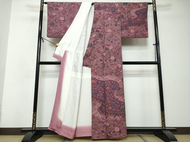 平和屋着物●訪問着　辻が花　正絹　逸品　DABI2758ud