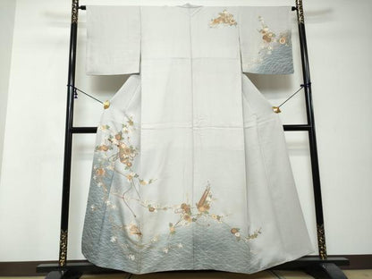 平和屋着物●訪問着　楽器草花文　暈し染め　金彩　正絹　逸品　DABI2779ud