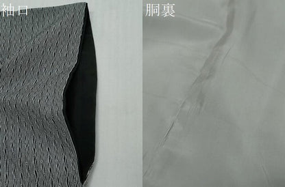 平和屋着物●紺屋二代目保科　江戸小紋　変わり縞　正絹　逸品　DABI2780ud